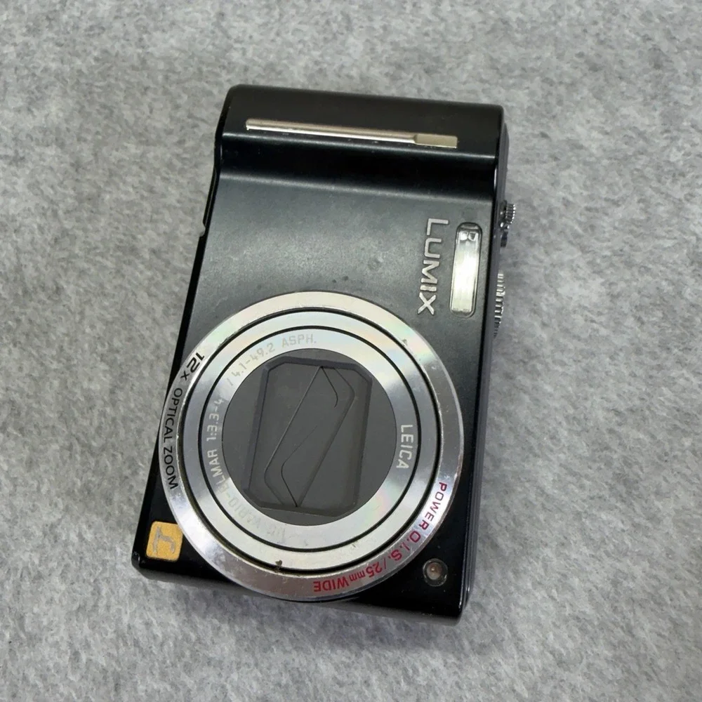 Panasonic Lumix DMC-TZ8 Digital Camera Black For Parts Untested